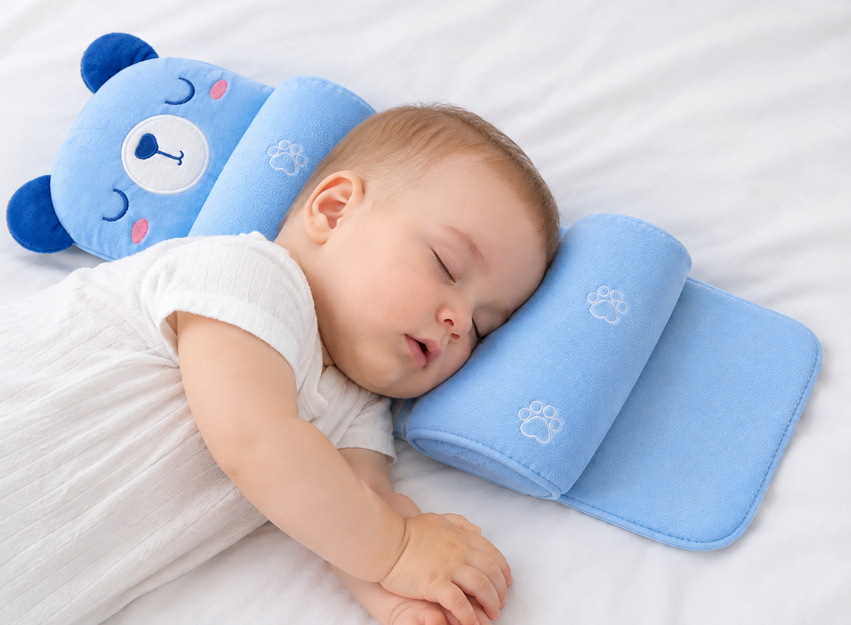 Coussin Ergonomique de Maintien et Anti-Tête Plate pour Bébé